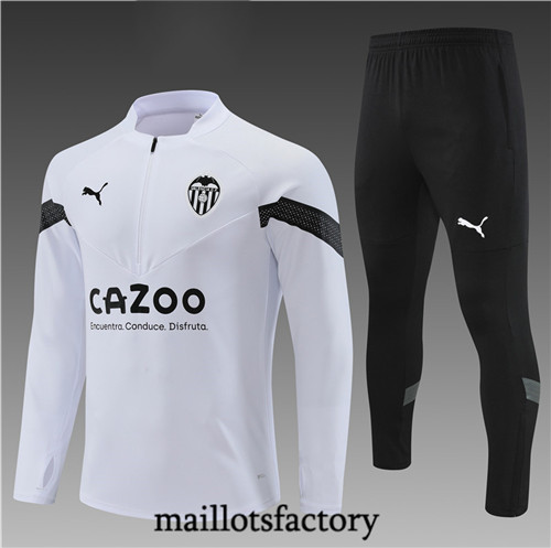 Maillots factory 23197 Survetement Enfant du foot Valence 2022/23 Blanc Pas Cher Fiable