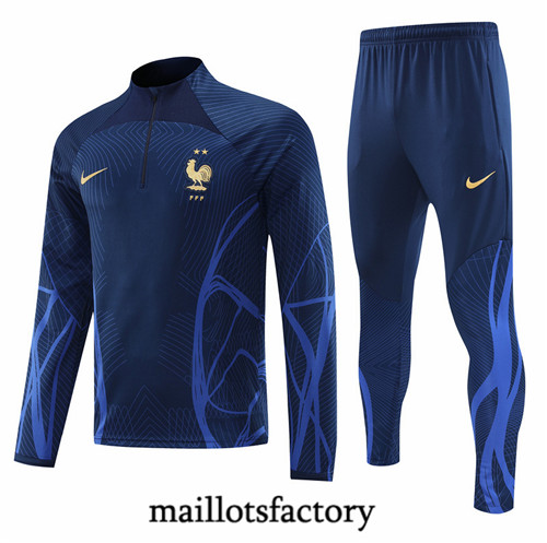 Maillots factory 23102 Survetement du foot France 2022/23 Bleu Pas Cher Fiable