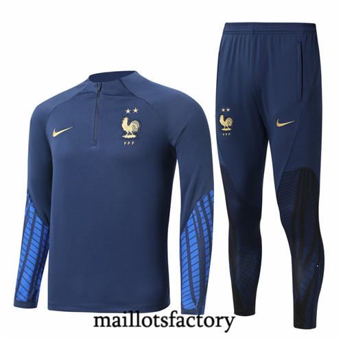 Maillots factory 23103 Survetement du foot France 2022/23 Bleu Pas Cher Fiable