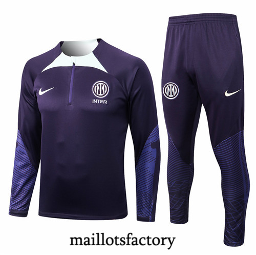 Maillots factory 23157 Survetement du foot Inter Milan 2022/23 Bleu Pas Cher Fiable