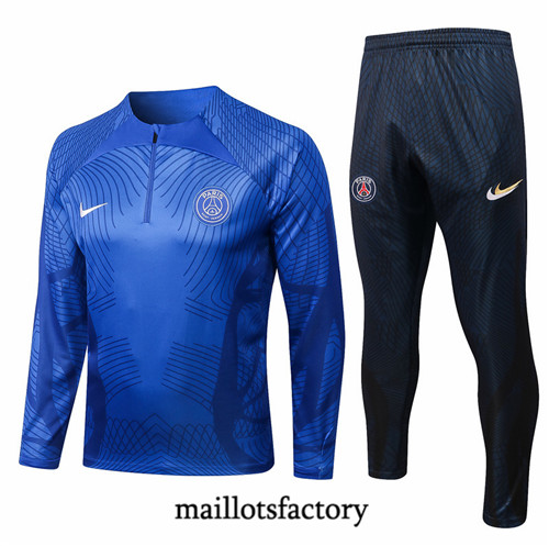 Maillots factory 23056 Survetement du foot Paris PSG 2022/23 Bleu Pas Cher Fiable