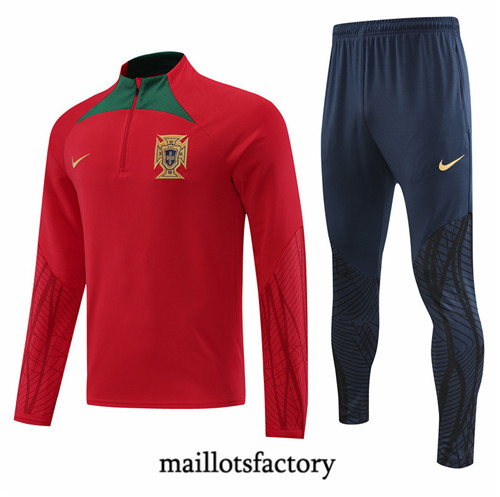 Maillots factory 23110 Survetement du foot Portugal 2022/23 Rouge Pas Cher Fiable