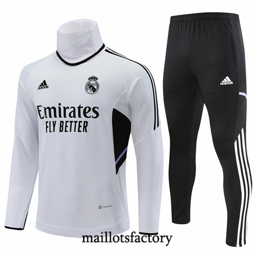 Maillots factory 23029 Survetement du foot Real Madrid 2022/23 Blanc Pas Cher Fiable