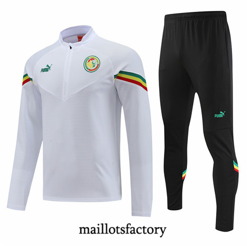 Maillots factory 23112 Survetement du foot Senegal 2022/23 Blanc Pas Cher Fiable