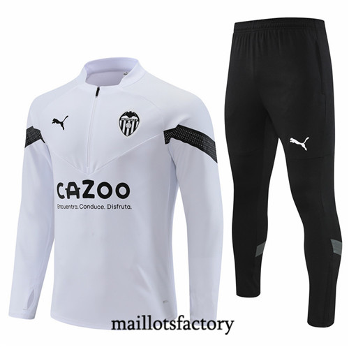 Maillots factory 23036 Survetement du foot Valence 2022/23 Blanc Pas Cher Fiable